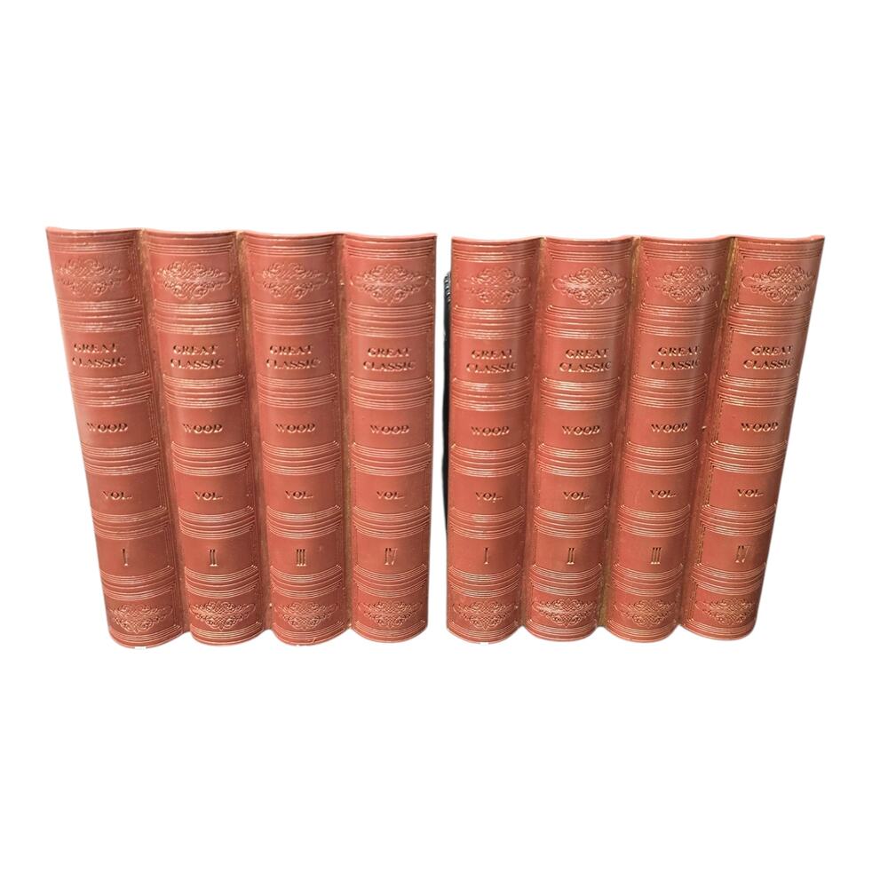 Great Classic Faux Book Bound CD Holder Desk Display Holds 10 Compact Disc x2